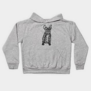 French Bulldog - ink drawing Kids Hoodie